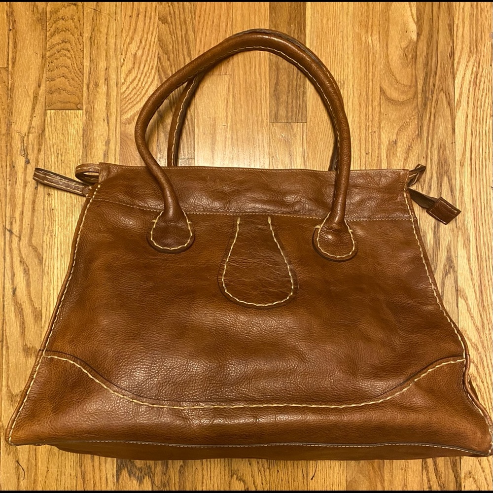JP & Mattie Brown Leather Satchel Bag